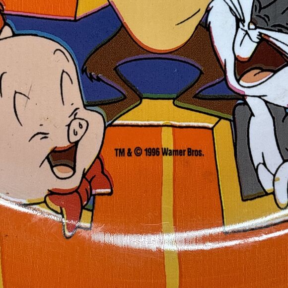 Vintage 1996 Looney Tunes Halloween Plastic Trick or Treat Candy Bowl Taz Tweety - Picture 2 of 5